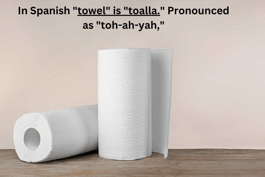 How to say towel in Spanish? English to Spanish Translation.